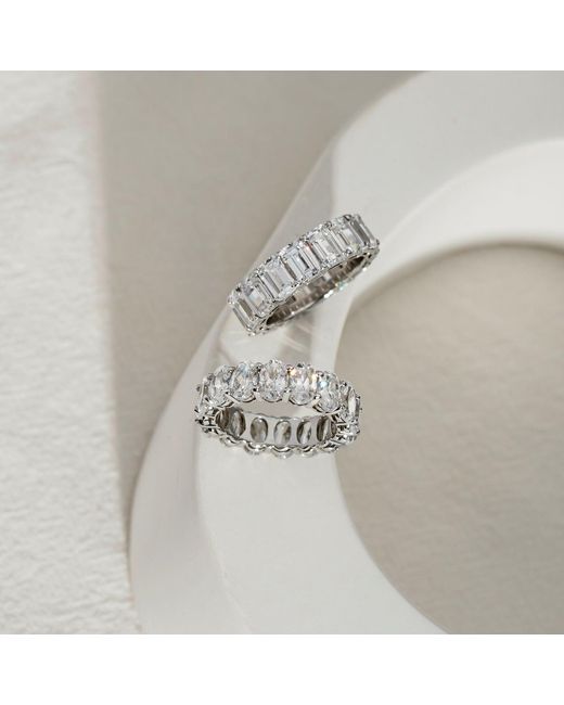Diamonbliss Metallic Oval Cut Eternity Ring
