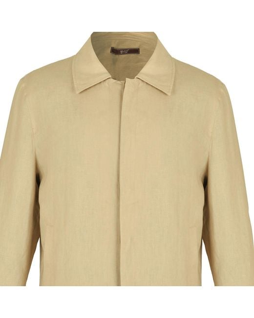 DAVID WEJ Natural Neutrals Hugo Linen Aviator Jacket for men