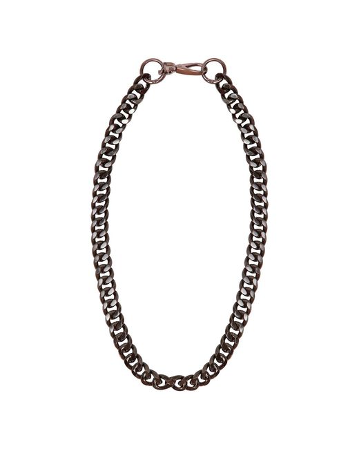 Sylvia Piechulla Black Chunky Aluminium Chain Necklace