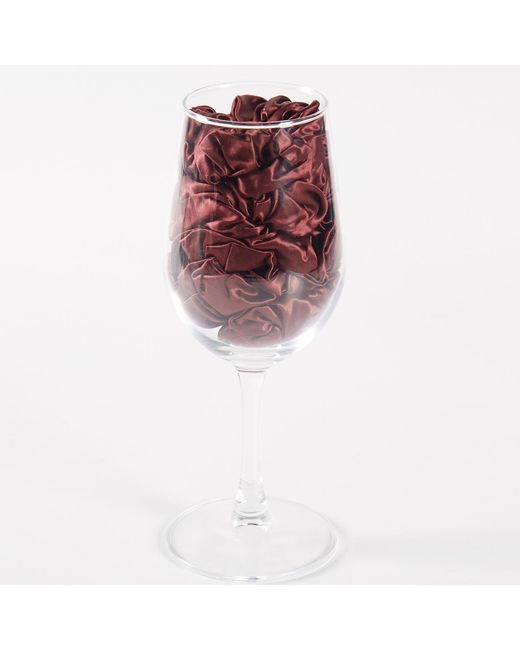 Soft Strokes Silk Red Pure Mulberry Silk Regular Scrunchie Set Of Five