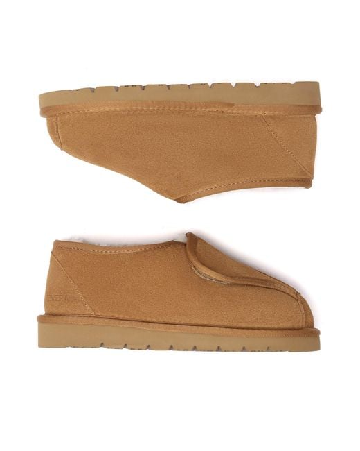 EverAu Australia Brown Mossy Adjustable Slippers for men