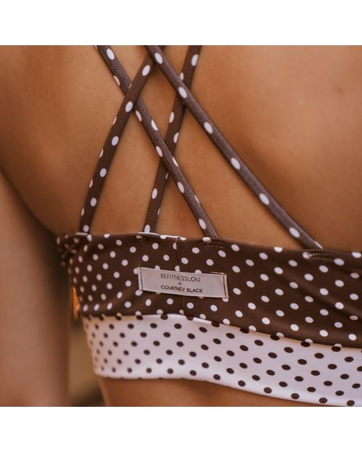 Befitnesslou Gray Bra Cb Polkadot & Off