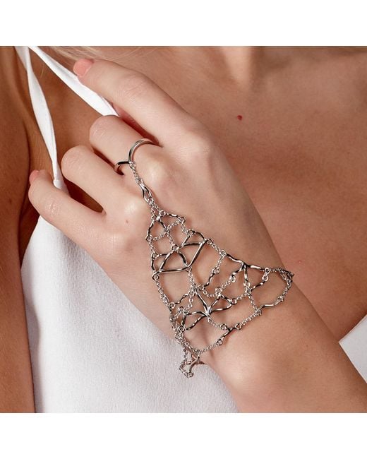 Lucy Quartermaine Metallic Solid Sterling Elements Hand Chain