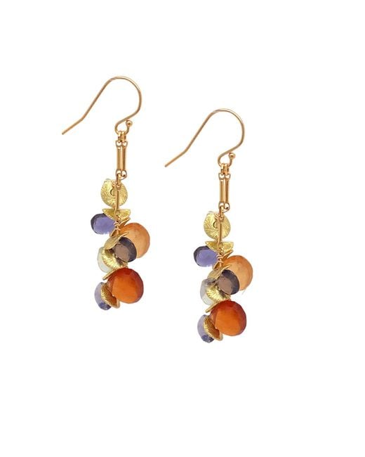 Lori Kaplan Design Metallic Signature Harvest Moon Earrings