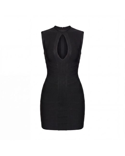 Irmak Su Guclu Black Lena Body Sculpt Bandage Dress