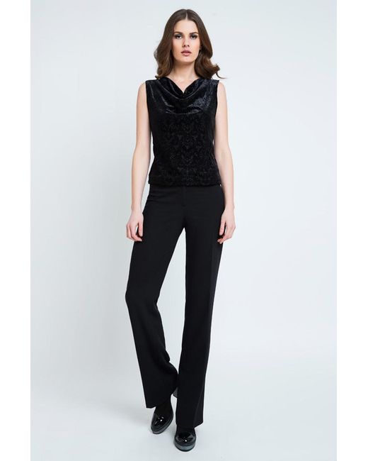 Conquista Black Classic Straight Trousers