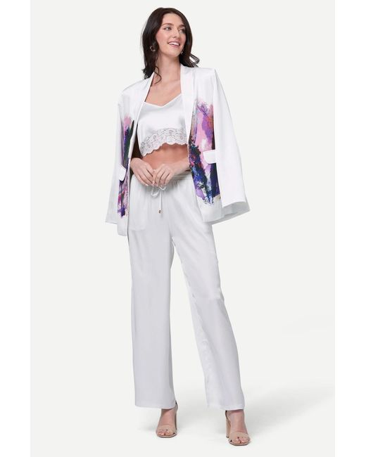 Zafur White Half Cami
