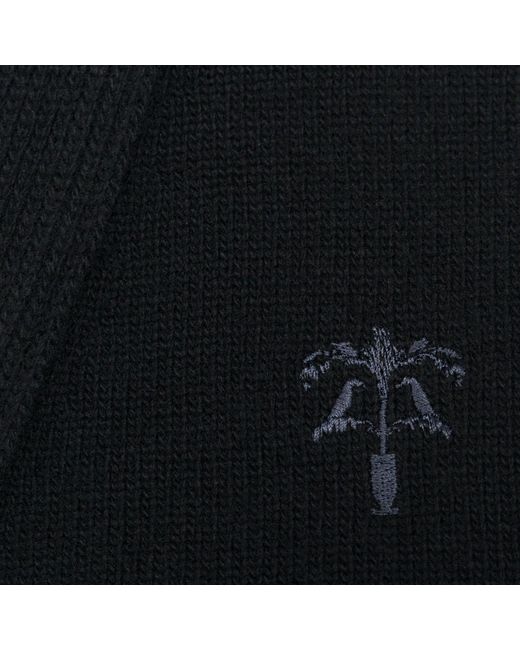 PLACE OF ELMS Black Nero Cardigan Sweater for men