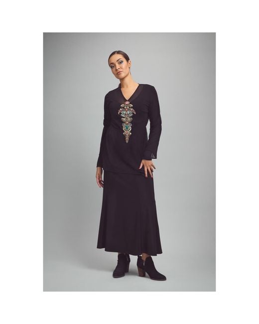 Saniya Khan Black Shehzadi Tunic