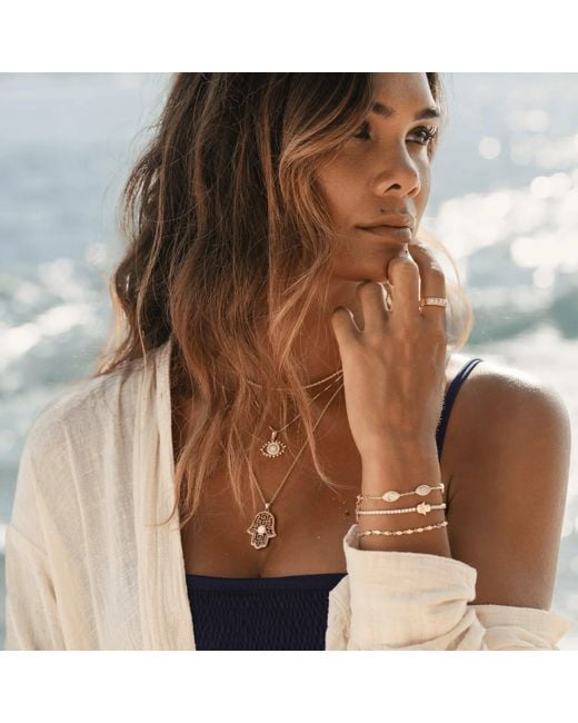 Karma and Luck Metallic Protective Light Opal Hamsa Necklace