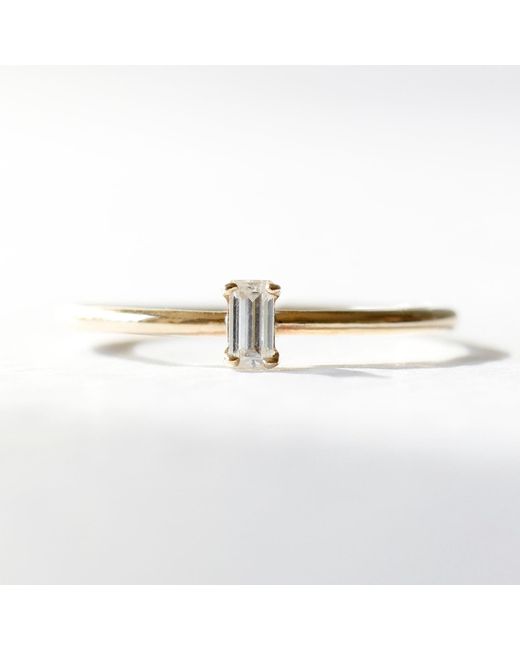Lee Renee Metallic Moissanite Baguette Ring