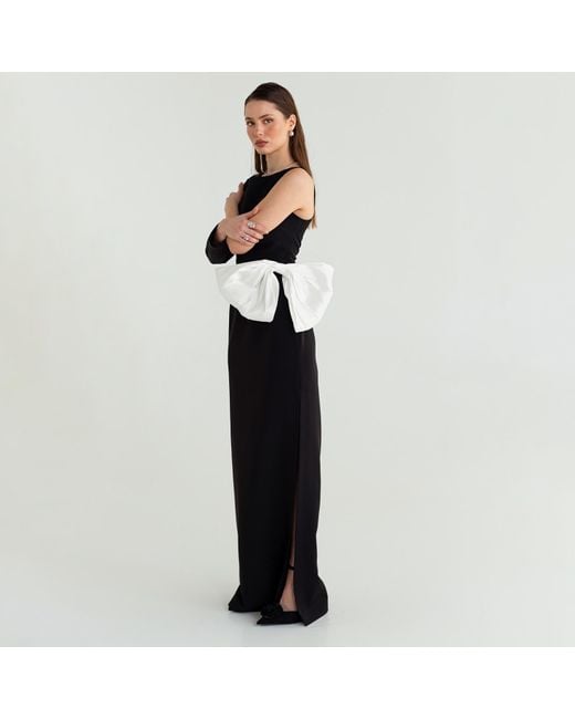 MOOS STUDIO Black Bow Dress