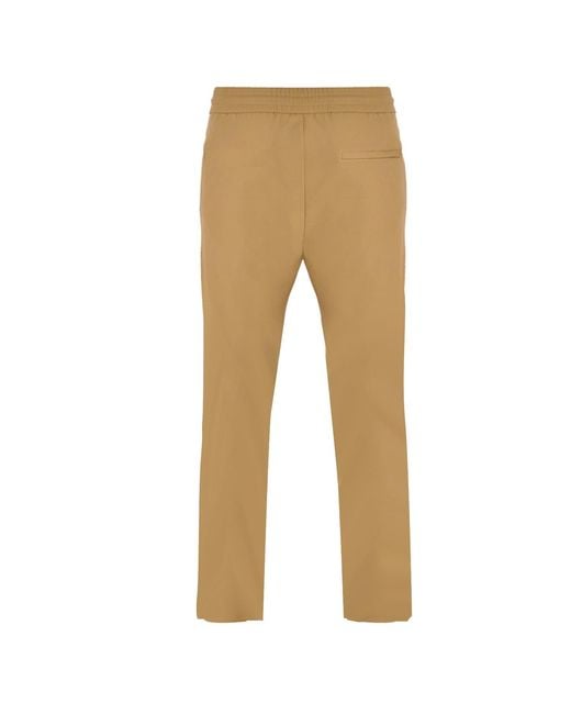 DAVID WEJ Natural Ashford Plain Loose Fit Drawstrings Trouser – Biege for men