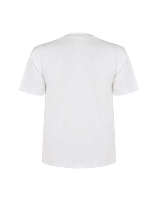 DAVID WEJ White Marco Cotton Crew Neck for men