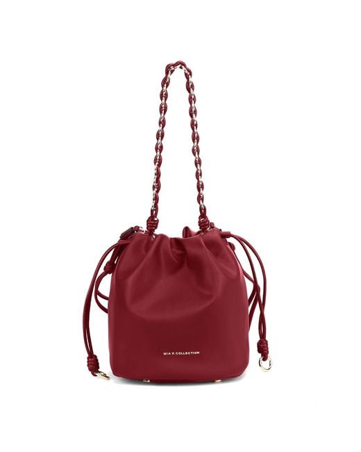 Mkf Collection - J'omor Red Paityn Bucket Bag