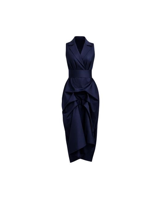 Lumina Eligma Blue The Tuxedo Dress