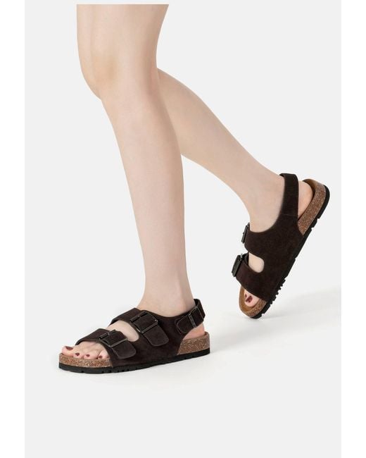 EverAu Australia Brown Flame Leather Sandals