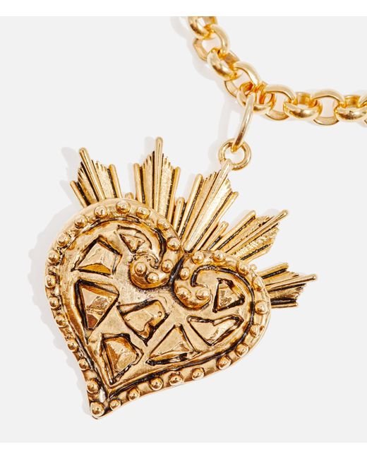 Lovard Metallic Broken Heart Necklace