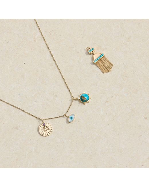Zohreh Metallic Limited Edition Aztec Pendant 9K