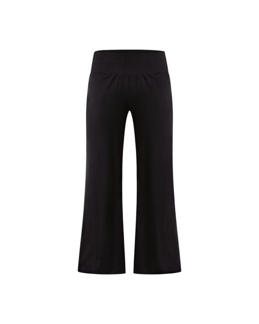 Known Supply Black Wide Leg Ribbed Pants
