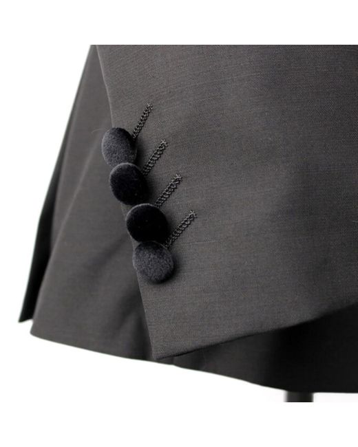 DAVID WEJ Black Alfredo Dress Single Breasted Velvet Peak Lapel Tuxedo for men