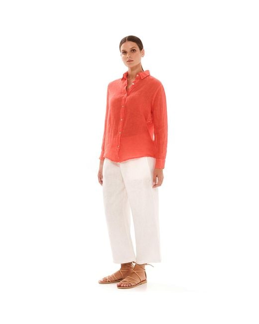 Haris Cotton Blue Linen Gauze Shirt