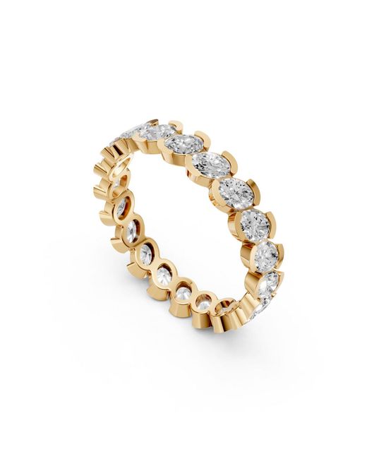 Aya Fine Jewelry Metallic Full Eternity Oval Lab Diamond Wedding Band
