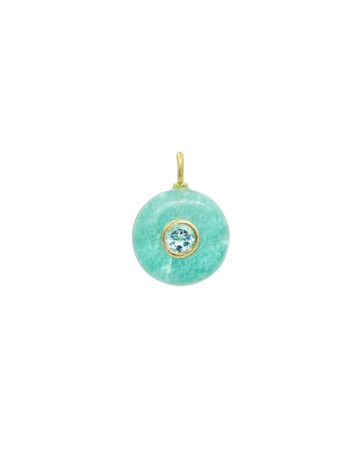 KAMARIA Green Amazonite Gemstone Pendant With Topaz