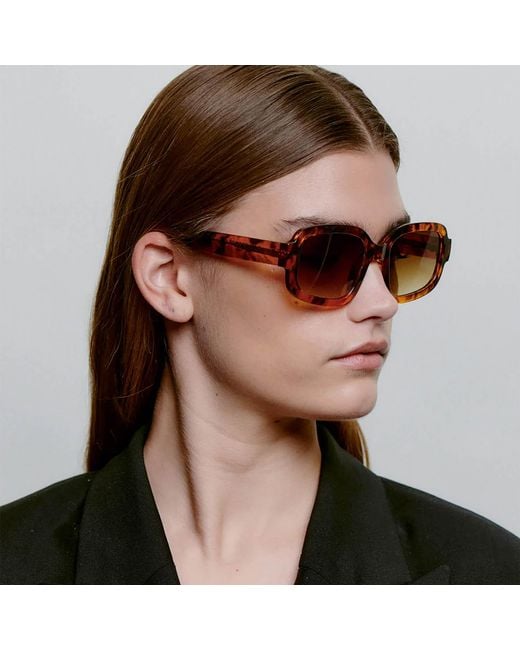 A.Kjærbede Brown Pluto Sunglasses Havana