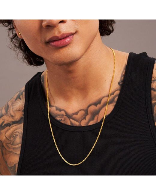 7879 Metallic Diamond Cut Curb Chain Necklace