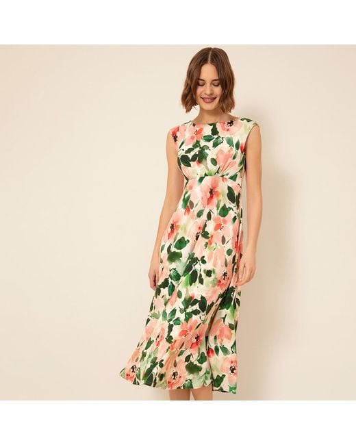 Alie Street London Green Luna Midi Dress Peony
