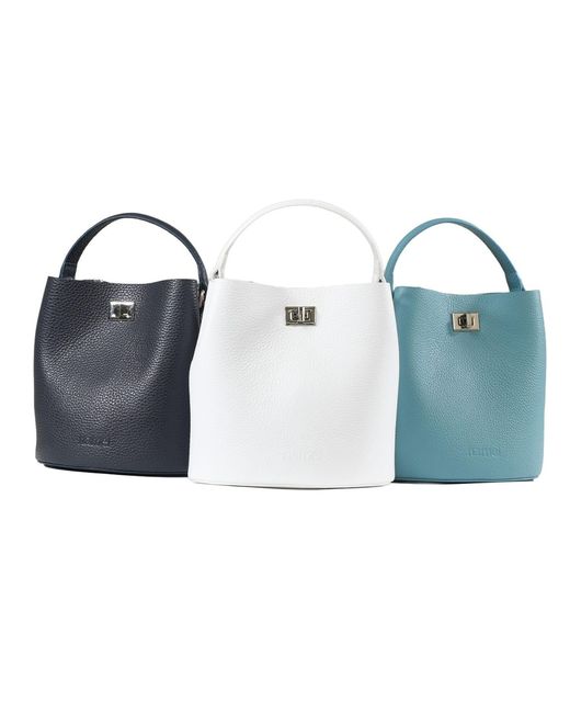 Hamel Atelier White Riva Leather Crossbody Bag
