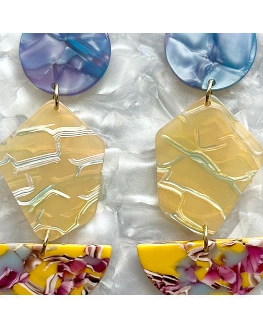 CLOSET REHAB Blue Pendulum Drop Earrings