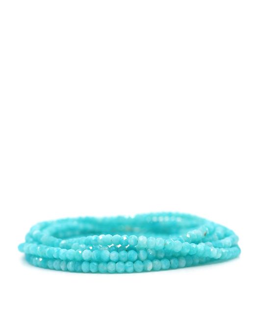 Shar Oke Blue Amazonite Wrap Beaded Bracelet