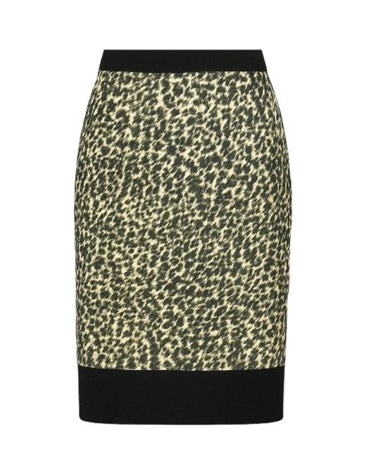 Conquista Black Animal Print Skirt