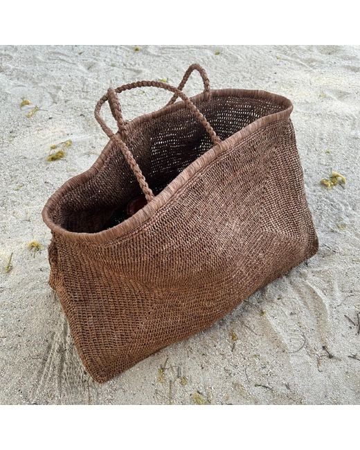 Zanatany Concepts Brown Neutrals Clipa Tote Bag- Neutral