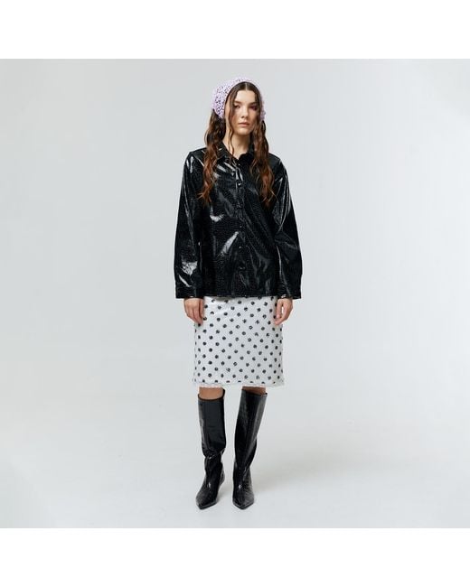 Ats the Label Black Noir Croc Statement Shirt