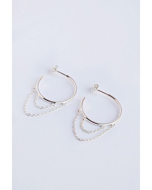 Areia Jewellery Metallic Elva Chain Hoops