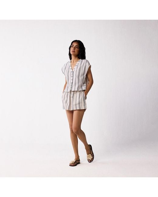 REISTOR White Regular Drawstring Shorts