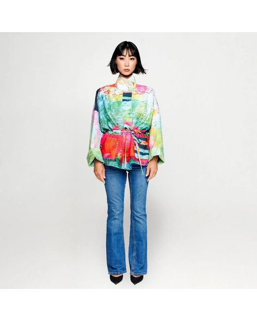 Maxjenny Green Square Boxy Jacket