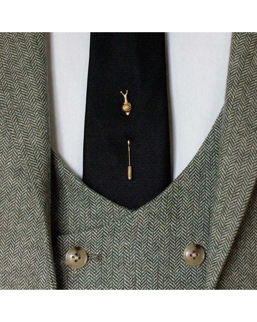 Lee Renee Metallic Baby Snail Tie Pin for men