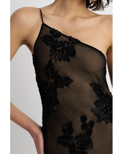Amy Lynn Black Divya Floral Motif Maxi Dress