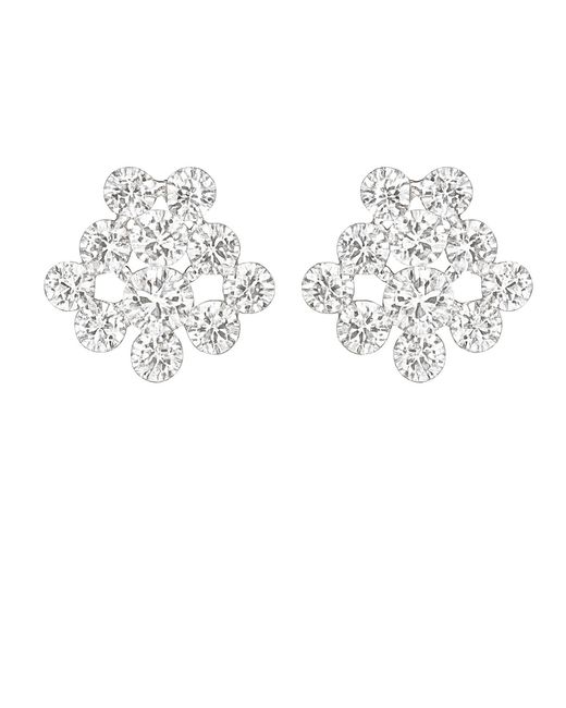 Maison De Gala Metallic Blooming Cluster Statement Earrings