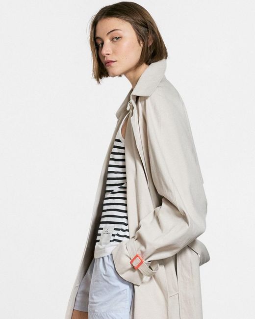Saint One Co. White Neutrals Idols Trench Coat Sand X Fanta