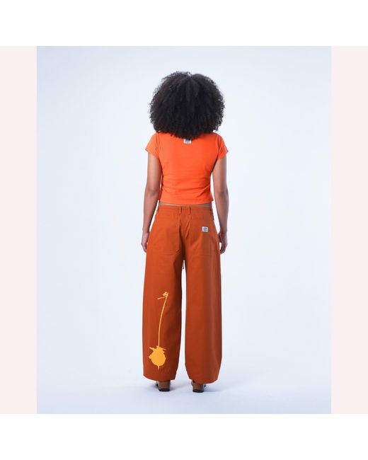 Lilia Munn Orange Organic Cotton Trouser –