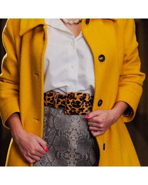 BeltBe Orange Neutrals Square Buckle Belt