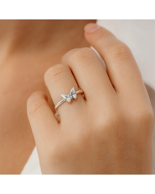 Unaloe Metallic Butterfly Ring