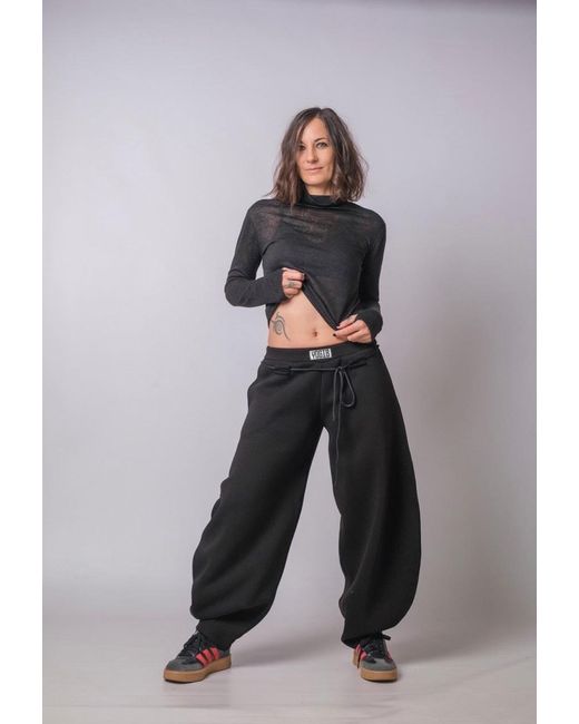 Yogi8Apparel Black Soft Rebellion Balloon Joggers