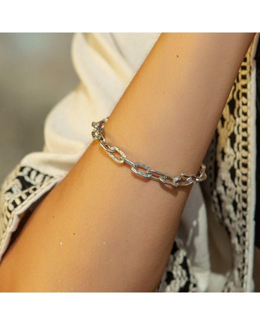 Mejoma Metallic Ancient Elegant Radiance Chunky Chain Bracelet