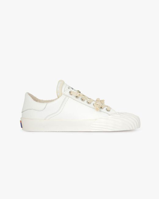 Springa | Unique Vulcanized Sneakers Italian Handmade White Wavy Vitelli Leather Sneakers for men